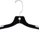 SSWBasics Dress Hangers - Set of 20 Black Plastic Hangers - 17 Inch - Durable Closet Organization Solution