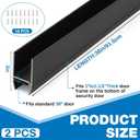 FoldTier 2 Pack 36 Inch Screen Door Sweep Bottom Expander Adjustable, Black