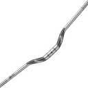 FIFTY-FIFTY Mountain Bike Riser Handlebar, Aluminum Alloy MTB Handlebar, 31.8mm Diameter, 780mm Wide Bicycle Bar (Silver)