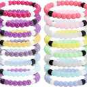 Zodaca 8 Pack of Beaded Bracelets for Party Favors, VSCO Color Changing Jewelry (Silicone, 2.6x0.3 in)