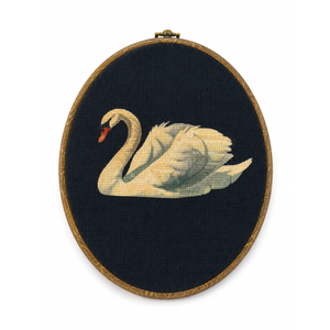 3 x Vintage White Swan Wall Art Decor, Dark Academia Moody Gothic Decor, Aesthetic Oval Canvas Wall Art Grace Swan Dark Academia Moody Painting For Home Living Room Black & White 8.6x11.4