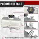 Aluminum Coolant Tank for Jeep Wrangler JL 2018-2024 & Gladiator JT 2020-2024, One-Piece Cast Aluminum, Replace 68283565AB & 68364312AA/AB/AC, Direct Fit with Cap