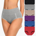 Cotton High Waisted Soft Womens Underwear Breathable Panties, Multipack, XX-Large, 6 Piece