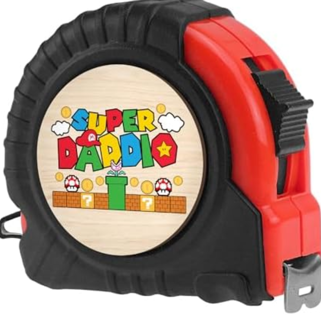Pack of 2, Gossby Measuring Tape for Dad - Super Daddio - Fathers Day, Birthday from Kid, Daughter, Son, Wife - Woodworking, Carpenter Tool Gift