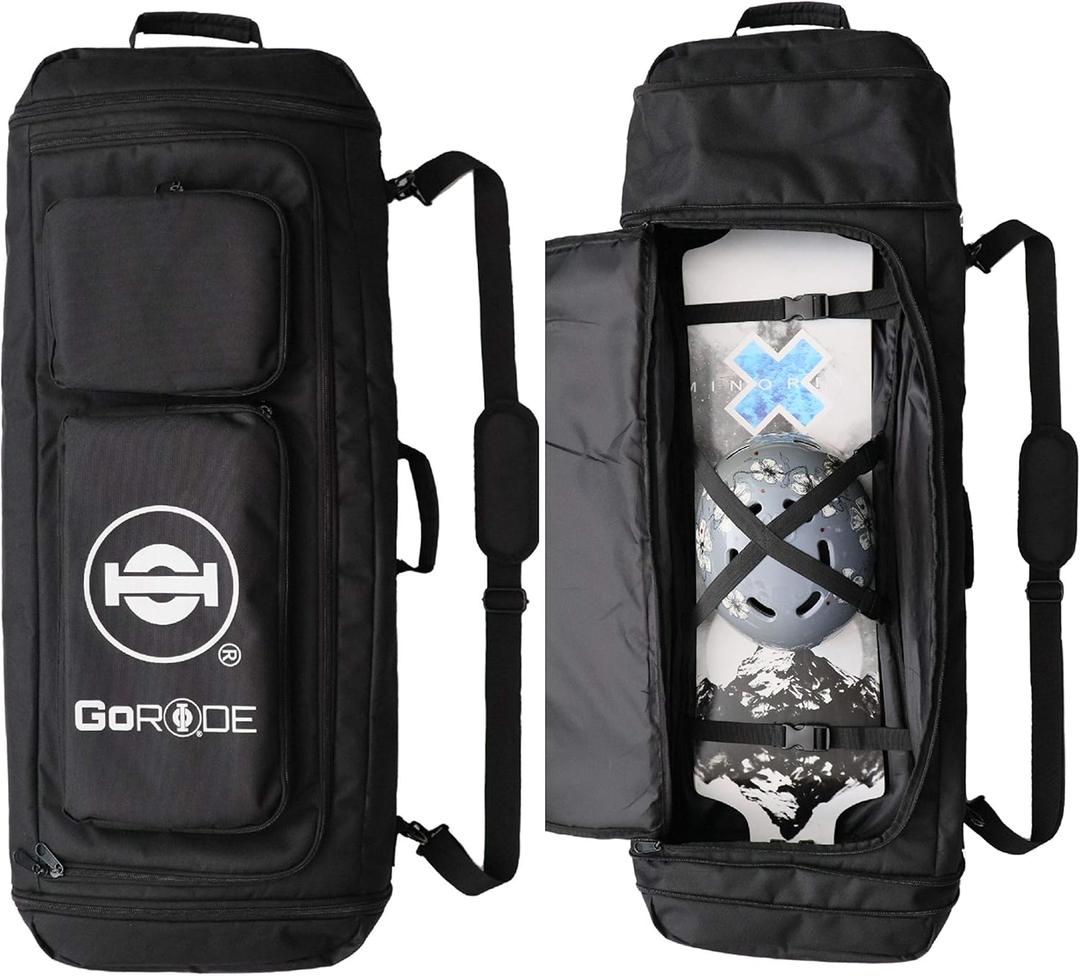 Elite Electric Longboard Skateboard Backpack Bag Carrier with Laptop Holder (Black)