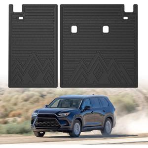 Mixsuper Liner Backrest Mat for Toyota Grand Highlander 2020-2025, Trunk Backrest Mat for Grand Highlander 3rd Row Accessories Rear Cargo Back Seat Cover Protection Black
