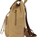 Canvas Fashion Backpacks Purse Casual Outdoor Shopping Daypacks Sports Rucksack Hiking Travel Multipurpose Bag Khaki