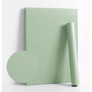 Dimoon 118''x23.6'' Green Peel and Stick Wallpaper Contact Paper Modern Self Adhesive Wall Paper Removable Renter Friendly Textured Solid Color Shelf Cabinet Vinyl Roll (118''x23.6'',Light Green)