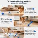 2 Pack Interactive Dog Balls - Auto Moving Bouncing Vibrating Washable Dog Toys for Large Medium Dogs, Type-C Rechargeable, Blue and Orange, Ripple Pattern