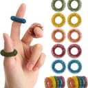 Mr. Pen- Spiky Sensory Rings, 10 Pack, Assorted Colors, Stress Relief Fidget Sensory Toys, Fidget Rings, Fidget Ring for Anxiety, Stress Relief Rings, Massager for Fidget, Sensory Ring (Retro)