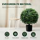 21-Inch Artificial Topiary Boxwood Ball Trees (Set of Two) Lifelike, UV-Resistant Decor for Indoor & Outdoor Use Enhance Your Space with Vibrant Greenery