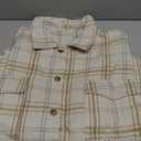 Womens Shacket Jacket Oversized Plaid Flannel Button Down Shirt Jackets Long Sleeve Coats Size Large