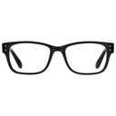 Mens Square Plastic Reading Glasses 2.50 in Classic Black