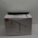 GLOBE Electric 67525 Avellino 66" Floor Lamp, Matte Black, White Linen Shade, Stepless Rotary Dimmer Switch on Socket