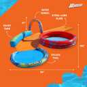 Banzai Cyclone Splash Water Park Outdoor Backyard Inflatable Toy with Sprinkling Slide and Kiddie Pool