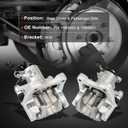 cciyu Rear Left & Right Disc Brake Calipers Assembly 19B6650 19B6651