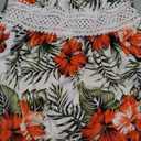 Women's Floral Sleeveless Split Thigh Ruffle Hem Summer Cami Maxi Dress Casual Boho Long Dress Red M