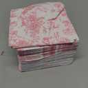 100 Floral Cocktail Napkins Pink and White Toile Paper Napkins 5 Vintage Pink Flower Bouquet Disposable Hand Towels for Bridal Baby Shower Christmas Tea Party Supplies