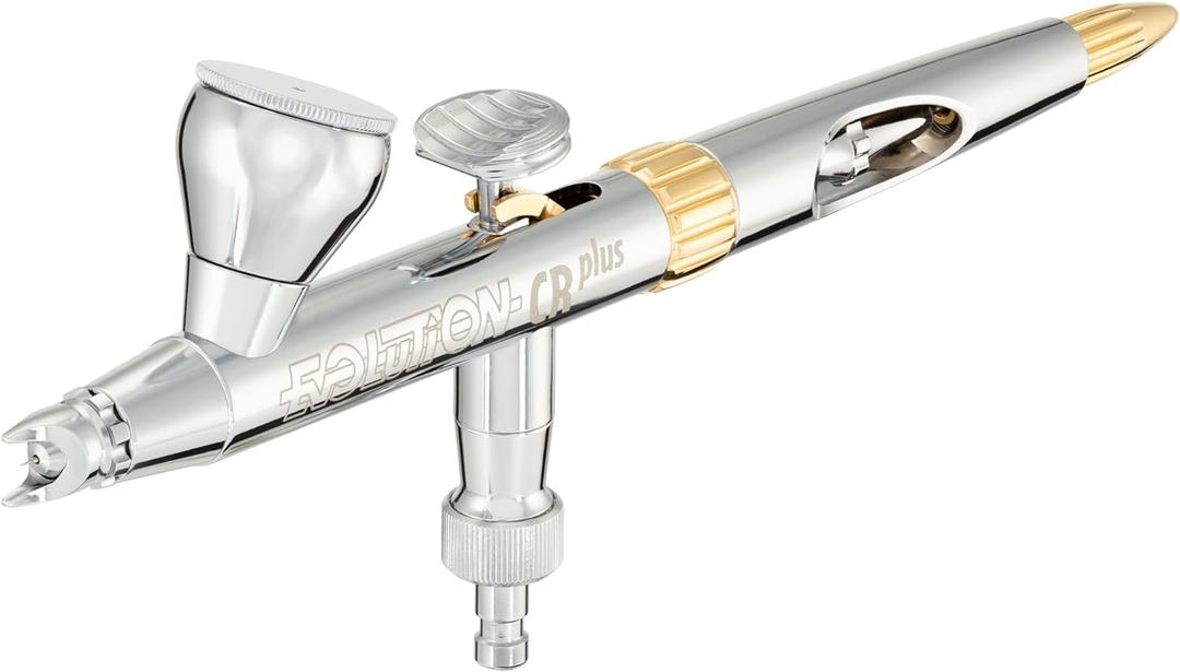 Harder & Steenbeck Airbrush  Evolution 2024 CRplus - German-Engineered Dual Action Painting Set with Gravity Feed - 0.28mm Self-Centering Nozzle - 2ml Paint Cup - 121231