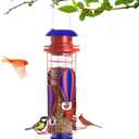 Beserie Solar Metal Bird Feeder for Outdoors Hanging Squirrel Proof Wild Bird Feeders, Durable & Chew-Proof Cardinals Feeders, Gifts for Bird Lovers, Garden Decoration