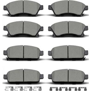 D1468 D1522 8pcs Ceramic Front Rear Brake Pads Set With Clips Fit For Chevrolet Cruze 2011 2012 2013 2014 2015,For Chevrolet Cruze Limited 2016,For Chevrolet Sonic 2013 2014 2015 2016