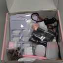 Acrylic Nail Kit with Drill: 20g Clear White Pink Acrylic Powder and Liquid Beginners Set - Professional Brushes Nail Tips Nail Supplies - Full Tools Extensions Starter for Women Home & Salon