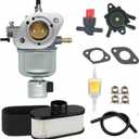 15004-0827 Carburetor with Air Filter Fuel Pump Kit Fits for Kawasaki Specific FS541V FR600V FS600V Engine For John Deere X300 X300R Replace 15004-0822 15004-7060 15004-7053 15004-0818