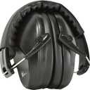 Earmuffs hearing protection with low profile passive folding design 26dB NRR and reduces up to 125dB, black