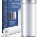 Vellox Hydr Shower Filter with Visible Effectiveness to Remove Chlorine, Rust and Impurities, Protect Hair and Skin, Leak Proof Design, 0.5 Micron Filtration, 3 Replacement Filters