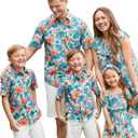 The Children's Place Womens Short Sleeve Casual Dress (X-Large, Hawaiian Floral)