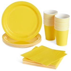 Juvale Blue Party Plates Cups & Napkins Set - 72-Piece Standard Disposable Paper Dinnerware - 24 9 in Plates, 200 mL Cups & 2-Ply Napkins - Sturdy & Absorbent - For Boy Birthday Party