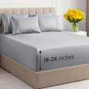 Extra Deep King Sheet Set - 6 Piece Breathable & Cooling Sheets - Hotel Luxury Bedding Set with 18-24 Inch Extra Deep Pockets - Easy Fit - Super Soft, Wrinkle Free and Comfy - Steel Blue, King Size