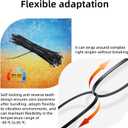 7 x 120 Pcs 8 Inch Cable Zip Tie, ORWUDIZ Multifunctional Tie, Nylon 66 Material, Tensile Strength 50 Lbs, Black, Cable Binding Classification, Suitable for Industrial, Outdoor, Home, Office Use