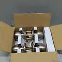 BESTTEN [2 Pack] Entry Door Knob with Lock, Keyed Different Door Lock for Exterior Door and Front Door, Standard Ball, Satin Nickel