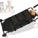 Heavy Duty 264LBS Large Dog Stretcher, 45x22 Foldable Pet Transport Stretcher with Noiseless Wheels, Veterinary Rescue for Injured & Senior Dogs