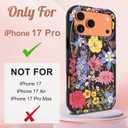 for iPhone 17 Pro Case Compatible with MagSafe, Floral Flowers