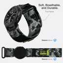 Nereides Band Compatible with Samsung Galaxy Watch 7 6 5 4 40mm 44mm/Watch 6 4 Classic/Galaxy Watch 5 Pro/Galaxy Watch 3/Classic 41mm/Active 2, 20mm Nylon Sports Strap for Men Women(Green Camo,L)