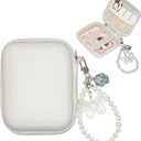 STARGAZ Digital Camera Case,suitable for camera case small such as CAMKORY/KODAK PIXPRO FZ45/FZ55/Canon PowerShot ELPH/HS,Leica,etc.Compact digital camera bag, can also store such as SD cards(White)