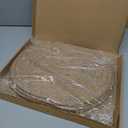 4Pcs Jute Woven Oval Placemats Set, Braided Place Mats, Heat Resistant, Sound Placemats, Boho Vintage Table Mats for Kitchen Dining Table,Outdoor, Home Decorations,Wedding (15.7 x 11.8 in)