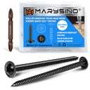 100Pcs #10 x 3 Wood Screws 3 Inch, Phillips Modified Truss Head Wood Screws, Zinc Oxide Black Self Tapping 3 Inch Screw for Woodworking, Household Appliances, Furniture, Outdoor