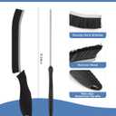 Crevice Cleaning Brushes, Cleaner Scrub Brush Tool for Hard to Reach Tight Space, Home Essentials, Cleaning Supplies for Shower, Bathroom, Kitchen, Toilet, Window (Black)