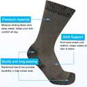 APTYID Men's Moisture Wicking Cushioned Crew Work Boot Socks (4-6 Pairs) (Black)