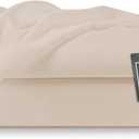 Lavisun Flat Sheets 2 Pack,Hotel Quality Flat Bed Sheets,Brushed Microfiber Bed Sheets, Bulk Sheets for Massage, Home, Dorm (Beige,Queen)
