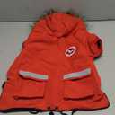 PINA Dog Coats - Waterproof Winter Jacket with Flannel Lining, Faux Fur Hood & Pocket for Small Dogs (L(Chest 21.6"), Red)