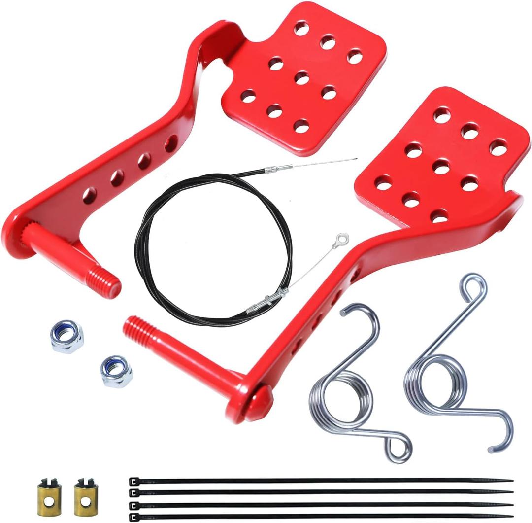 Go Kart Pedals 71" Throttle Cable with Brake Throttle Return Springs kit for Predator 196cc 212cc 6.5hp Road Rocket Azusa Radio Flyer Vintage Carter Super Wheel Kids Go-Kart Cart Part Red