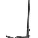 GLEAM Guitar Stand - Adjustable Fit Electric, Classical Guitars and Bass, Load Capacity 20LB, Accessories, Folding Type Black