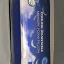 Cooling Side Sleeper Pillow for Neck and Shoulder Pain, Luxury Shredded Memory Foam Curved Bed Pillows for Sleeping Set of 1- Adjustable King Size- Washable Cover Crescent White