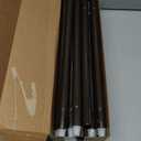 KAMANINA Curtain Rods for Windows 72 to 144 Inches (6-12ft) Long Heavy Duty Curtain Rod, 7/8 Inch Adjustable Decorative Drapery Rods with Netted Texture Finials, Bronze, Size: 32-144"