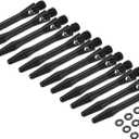 PATIKIL Aluminum Dart Shafts, 2BA Dart Stems Replacement Accessories with Rubber Rings for Steel Tip (35mm, Black)