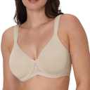 Bali Women's T-Shirt, Coolest Smoothing Underwire, Convertible Bra (36DDD, Almond)